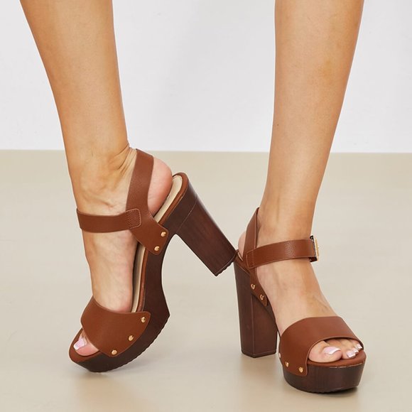 DDK Kindness and Grace Studded Block Heels - Picture 2 of 10